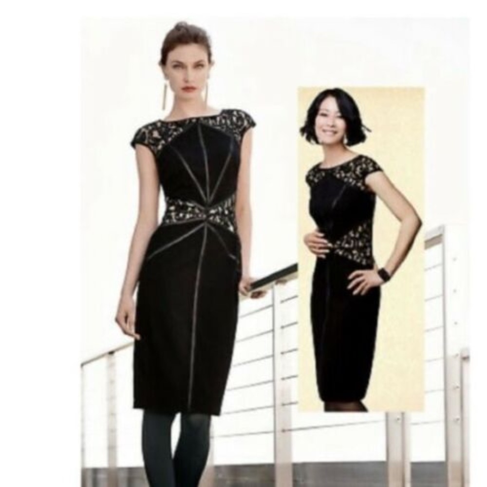 Tadashi Shoji Black Lace Bodycon Dress - Picture 3 of 17